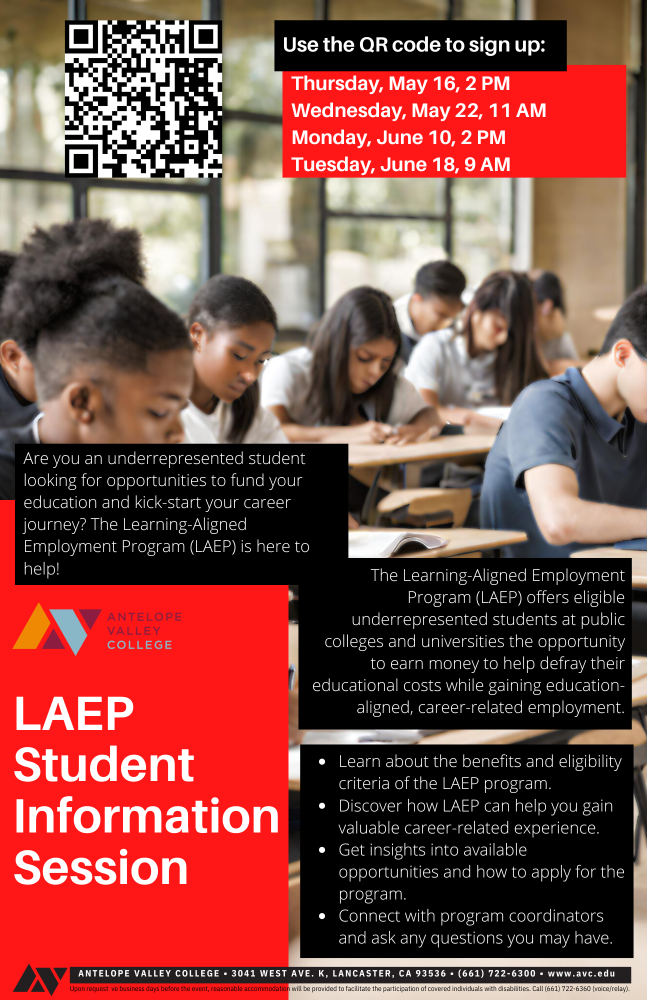 AVC LAEP Student Informational Sessions